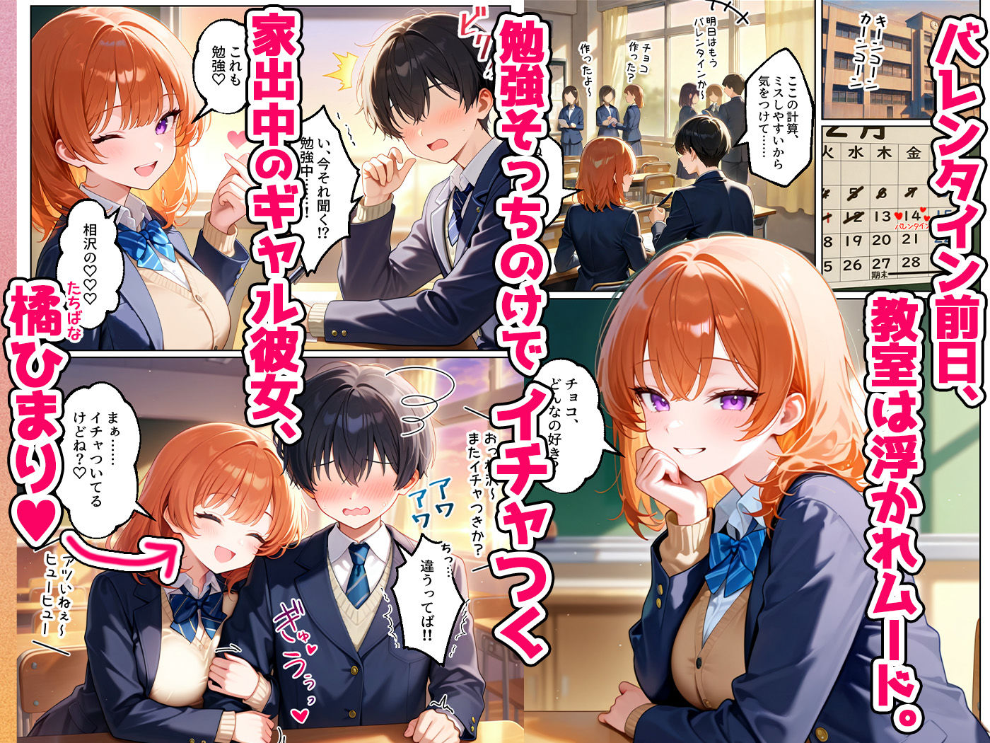 【エロ漫画raw】家出してきたクラスの人気ギャルが彼女になったらバレンタインに何度も中出しHさせてくれた話