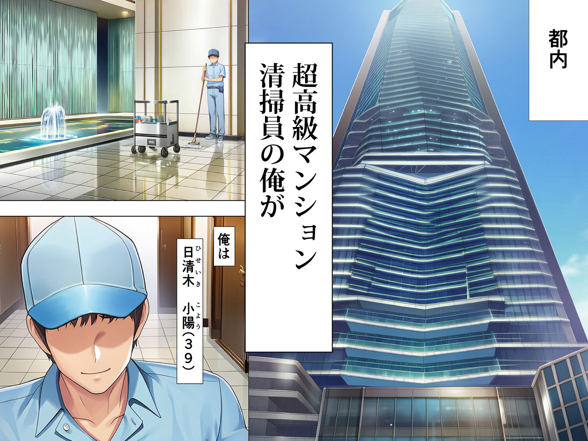 【エロ漫画raw】超高級マンション清掃員の俺、仕事ついでにハイスペ美人居住者たちの愚痴を聞いていたら完全合意の中出しハーレム生活を送ってしまう