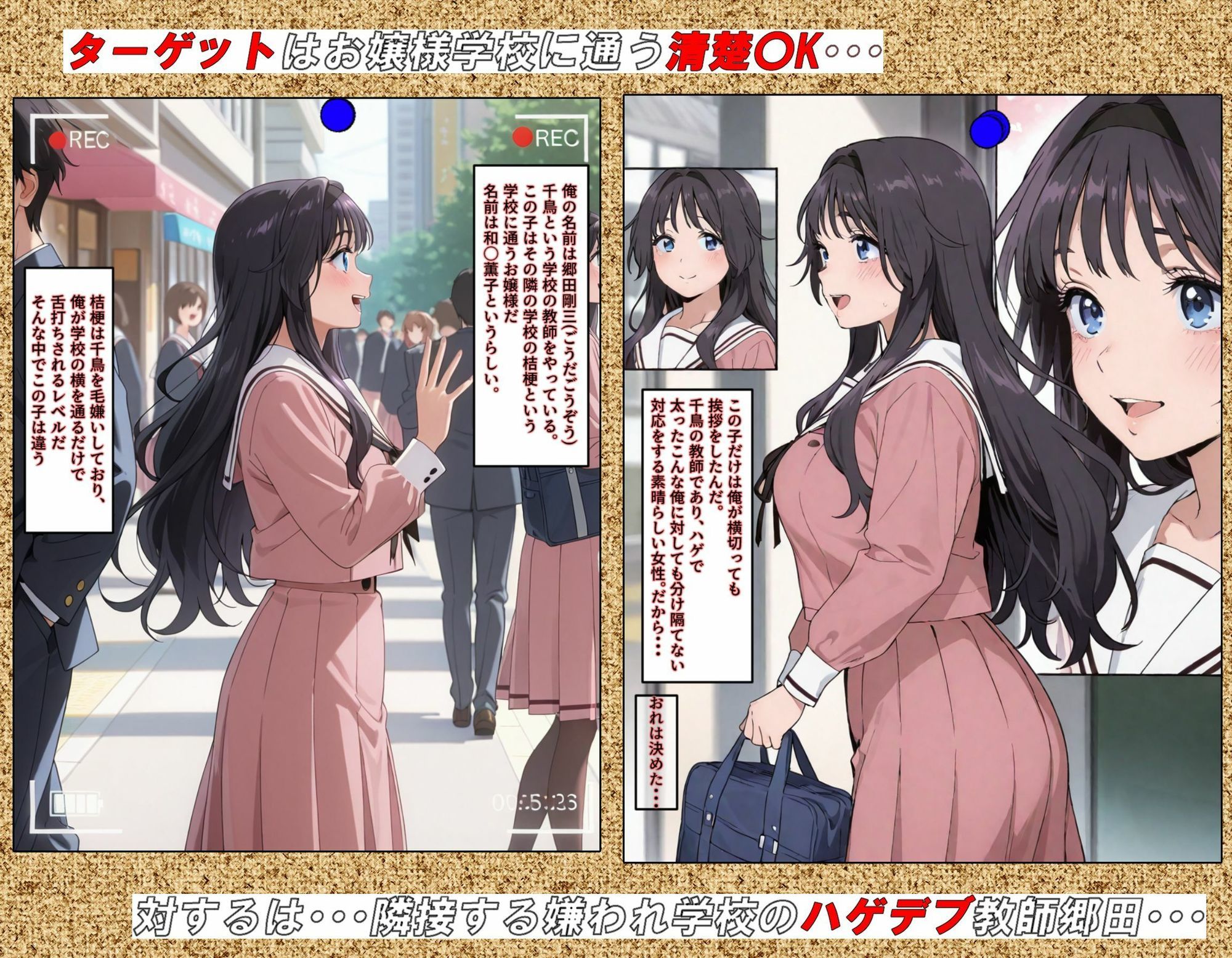 【エロ漫画raw】【最終完全和姦宣言01】和〇薫子 脅迫媚薬寝取られ〜ハゲデブ教師の絶倫デカチンポに媚薬お香でトロトロ発情！理性溶けてアヘイキ68回で射精16発で朝まで完堕ちNTR〜