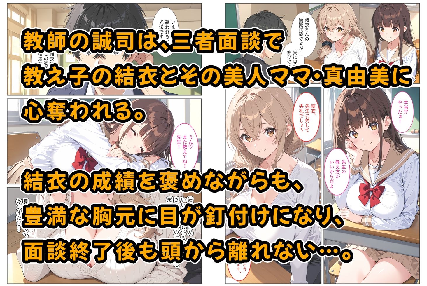 【エロ漫画raw】デリヘル呼んだら教え子のママが来たので孕ませました〜娘も一緒に種付けて腹ボテ家族に〜