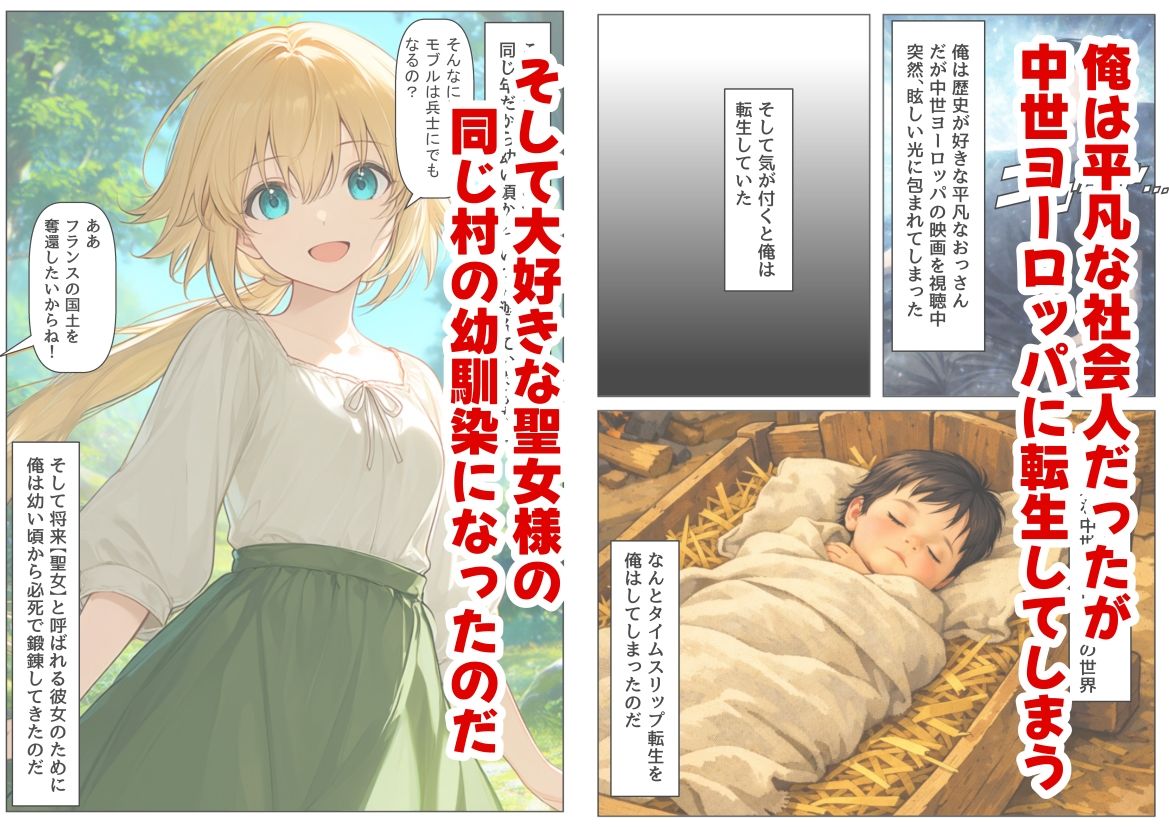 【エロ漫画raw】ジャンヌダル●の幼馴染に転生した俺は、彼女の悲惨な歴史を変える！！