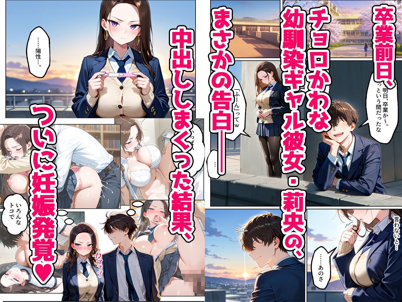 【エロ漫画raw】強気だけど実はチョロすぎる幼馴染ギャルー卒業・妊娠編ー