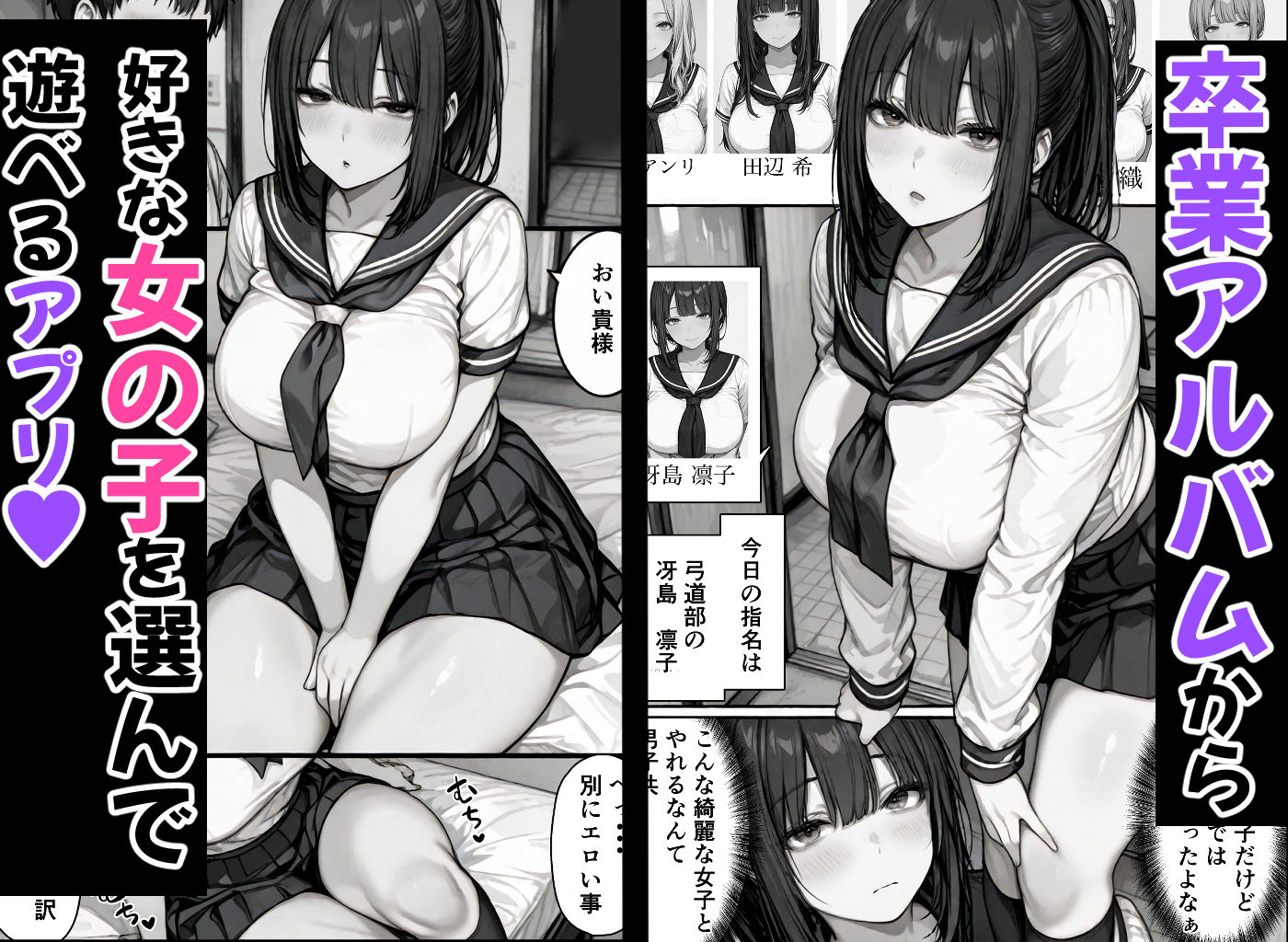 【エロ漫画raw】卒アル催●アプリ クラスメイトを催●支配できる卒業アルバム大全集 【総集編・セット作品】
