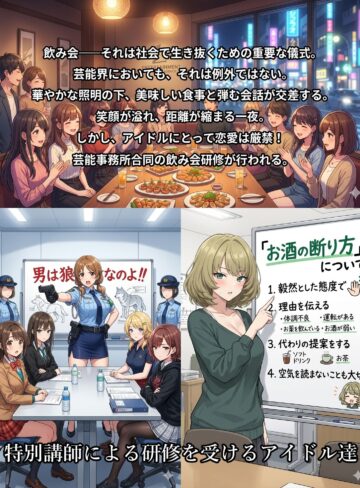 【エロ漫画raw】飲み会で喰われるアイドル達